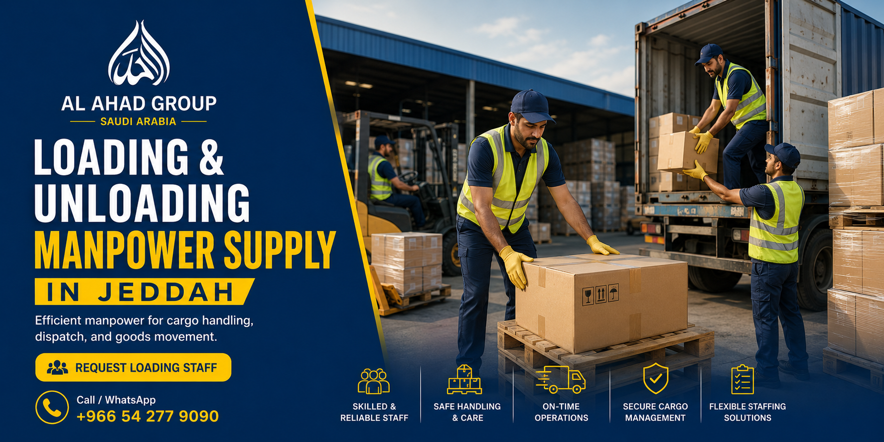 Loading and Unloading Manpower in Jeddah for Warehouses and Port Operations | AL AHAD GROUP