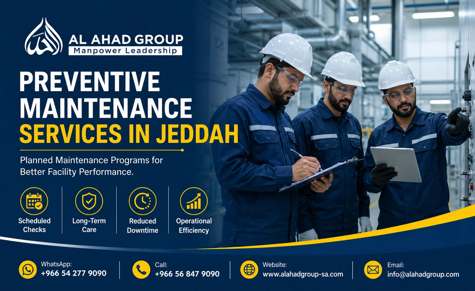 Facility Management Manpower for Jeddah Commercial Buildings — single workforce scene